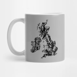 Rock Climbing Great Britain United Kingdom Rock Climber Map Mug